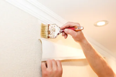 Pose de papier peint à Maché — revêtements muraux et toiles de verre